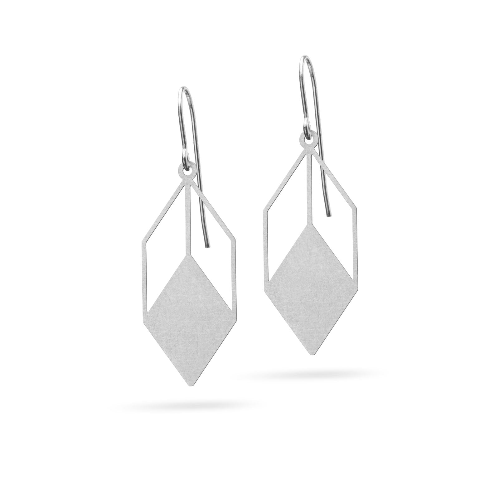 Designer Ohrringe grafisch Edelstahl