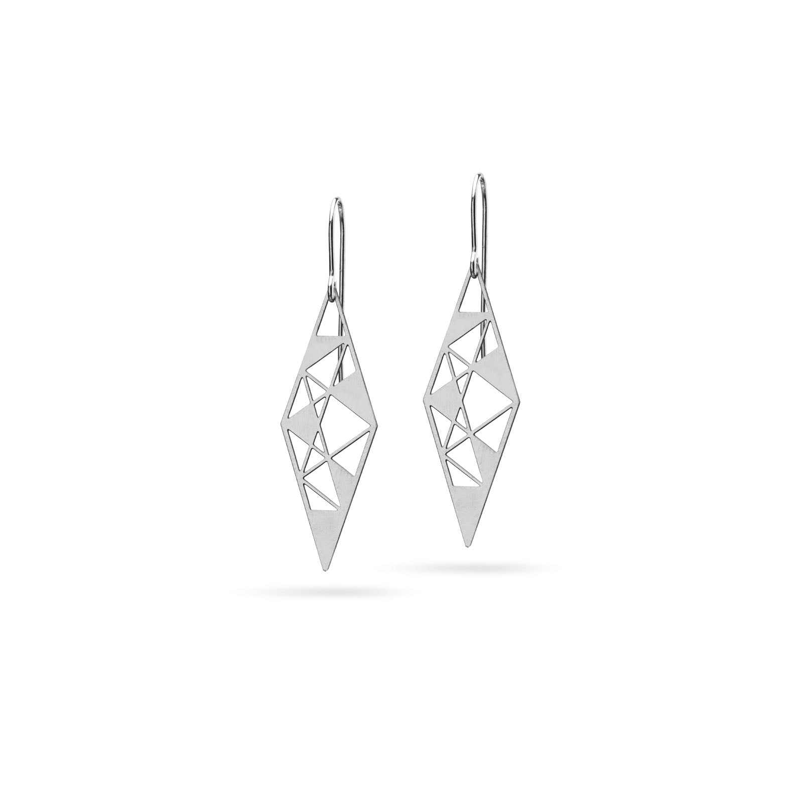 Kleine rautenförmige Ohrringe | Edelstahl