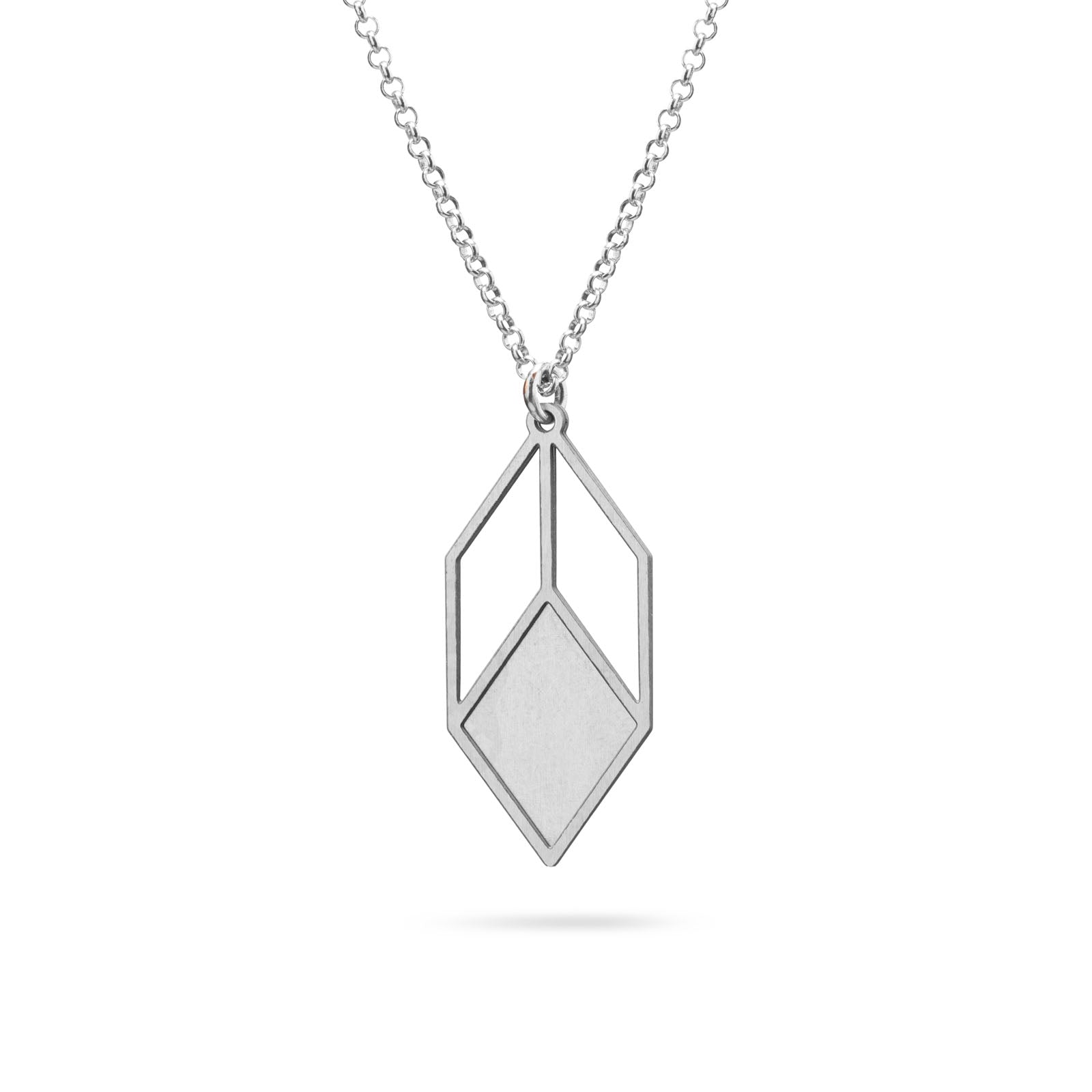 Geometrischer Anhänger Cubicum | Edelstahl