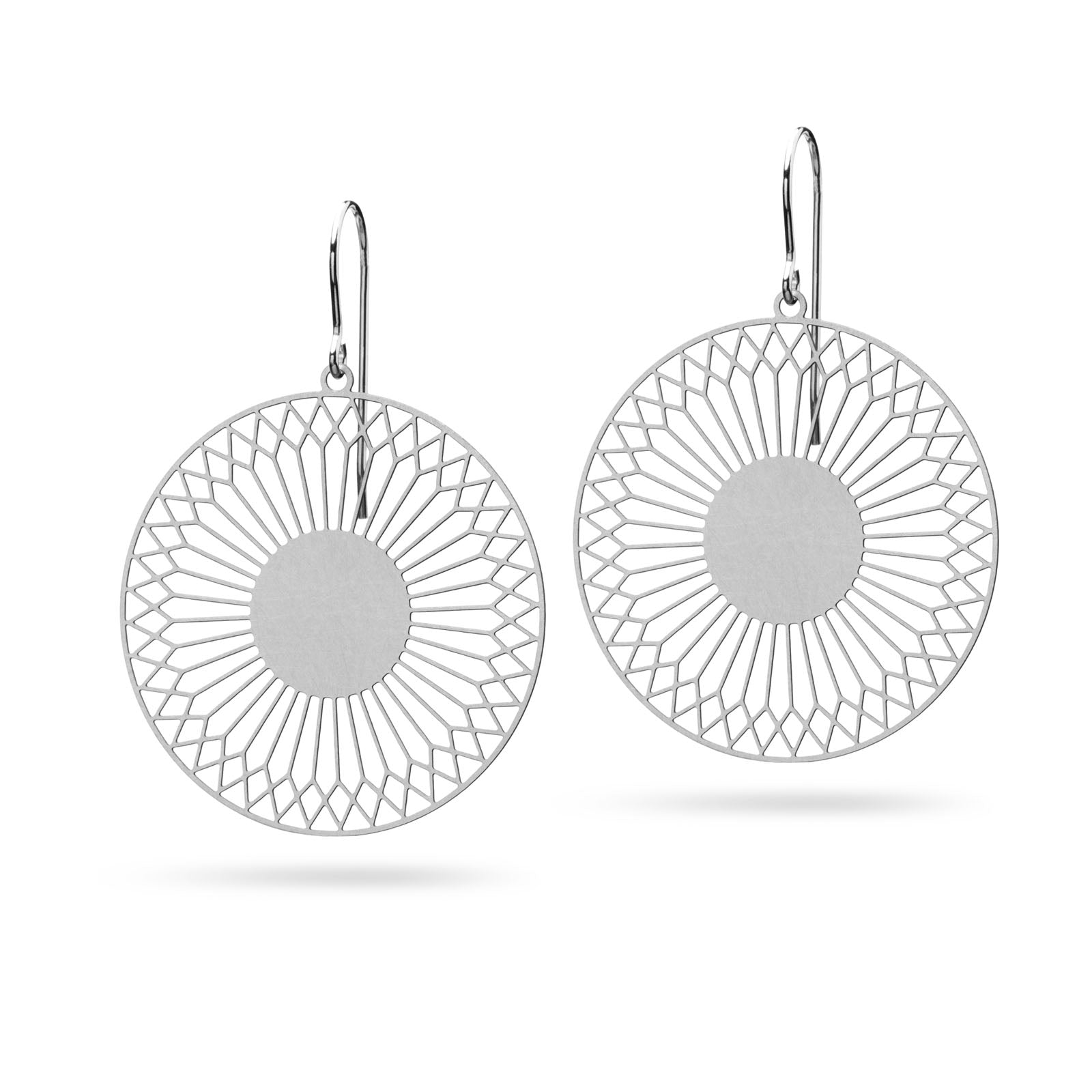 Runde Ohrringe Sonnensymbol Edelstahl