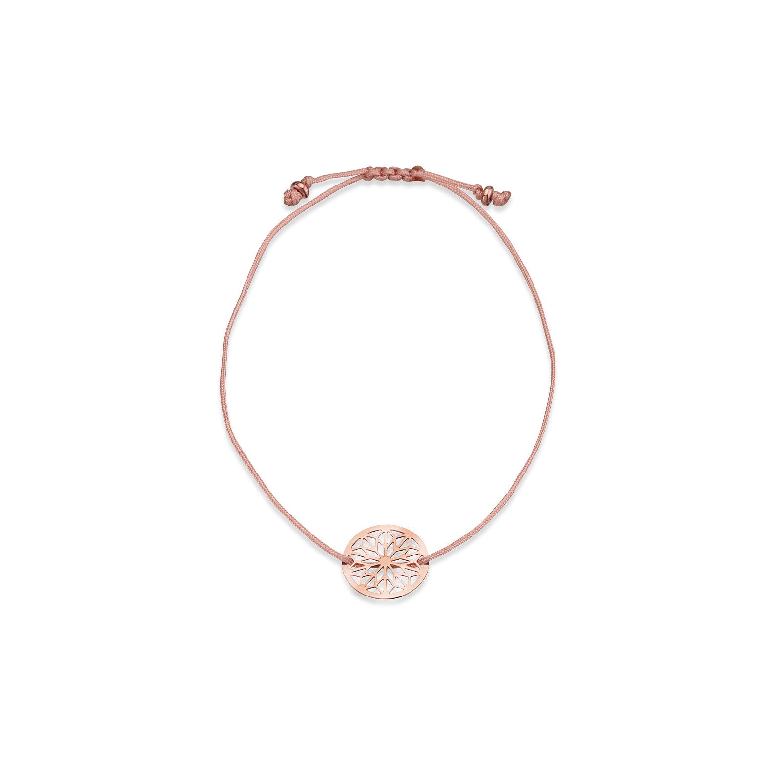 Armband mit Mandala Motiv Roségold glänzend