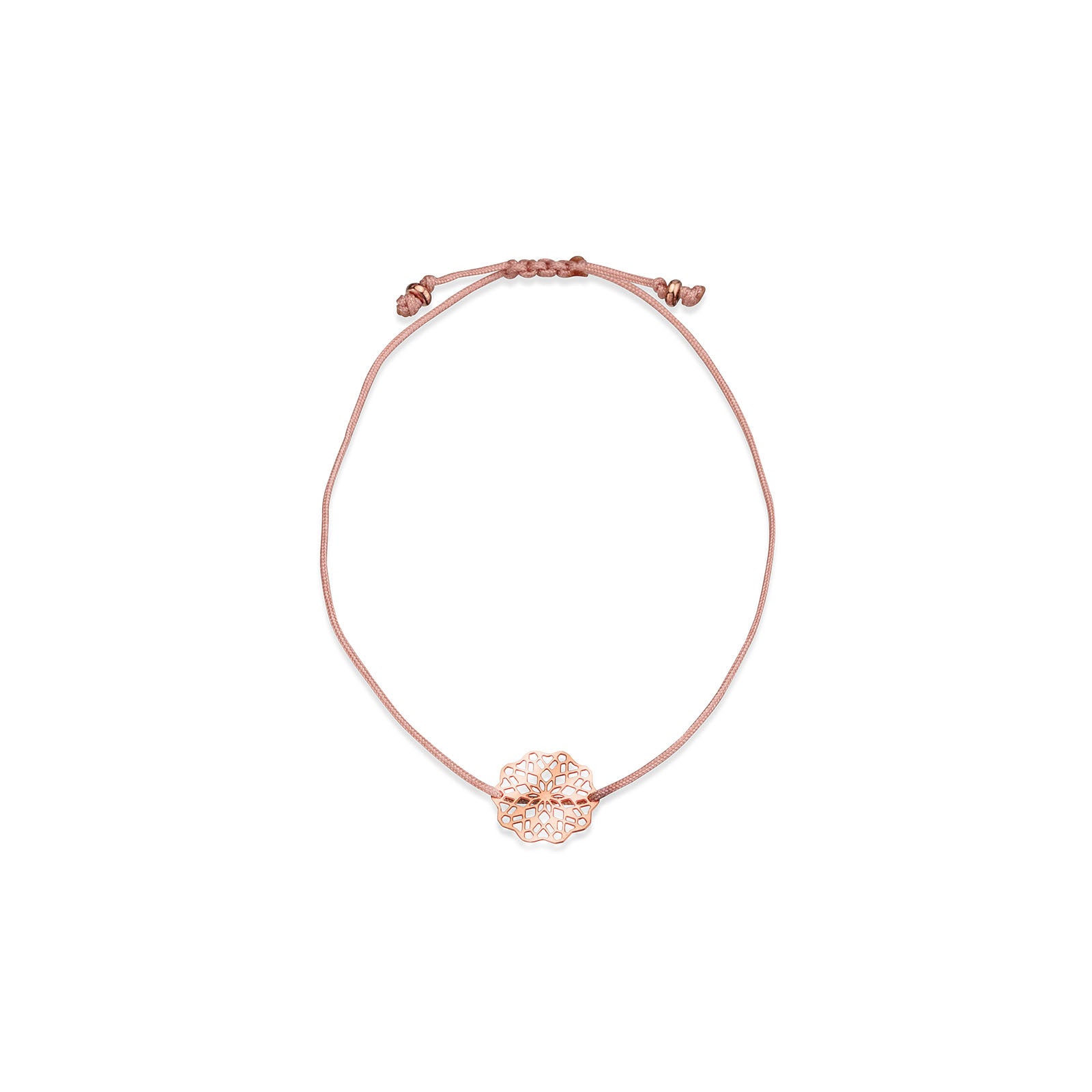 Armband mit floralem Motiv Roségold glänzend