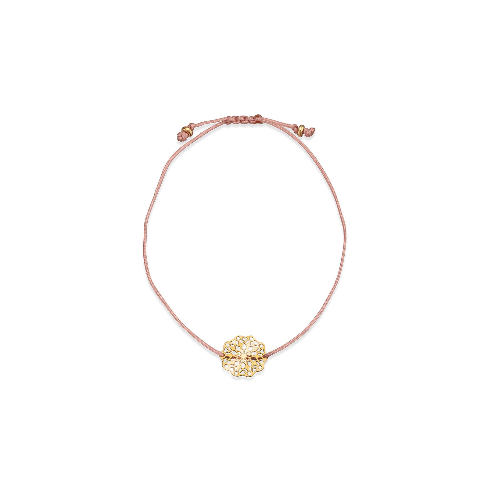 Armband mit floralem Motiv vergoldet glänzend