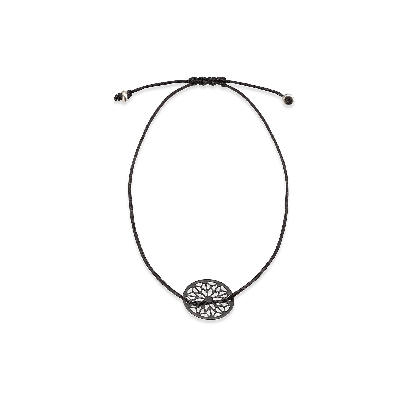 Armband mit Mandala Motiv schwarz