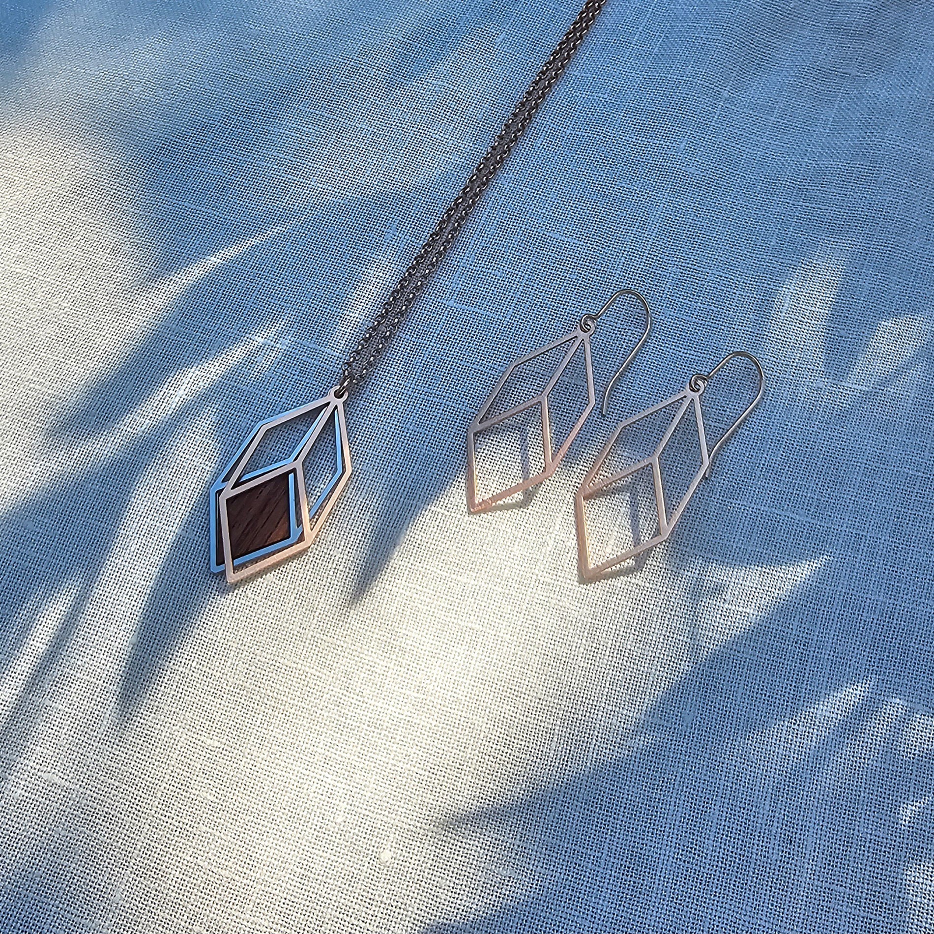 Schlichte Ohrringe | rosévergoldet matt