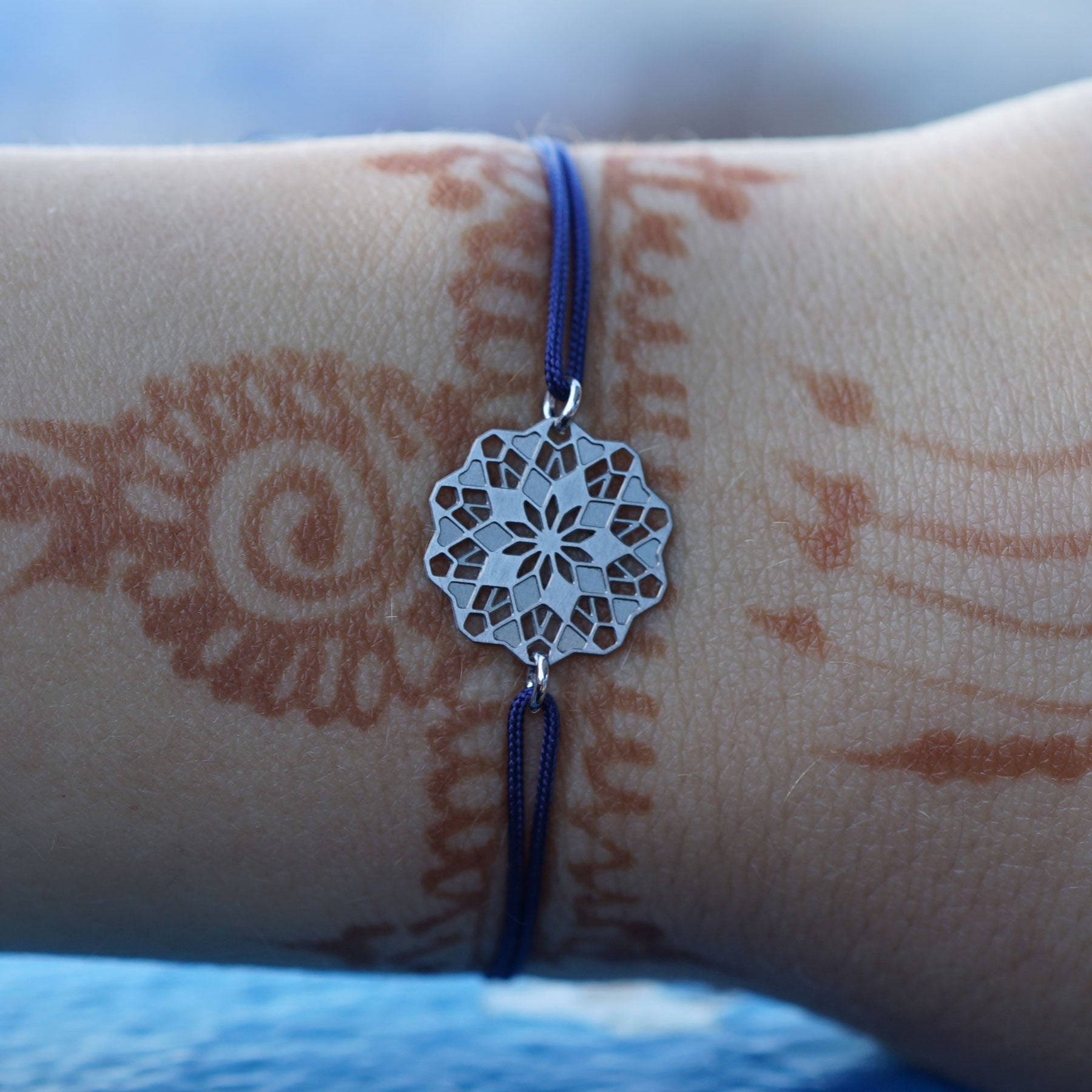 Mandala-Armband "Floria" Edelstahl - einfaches Band
