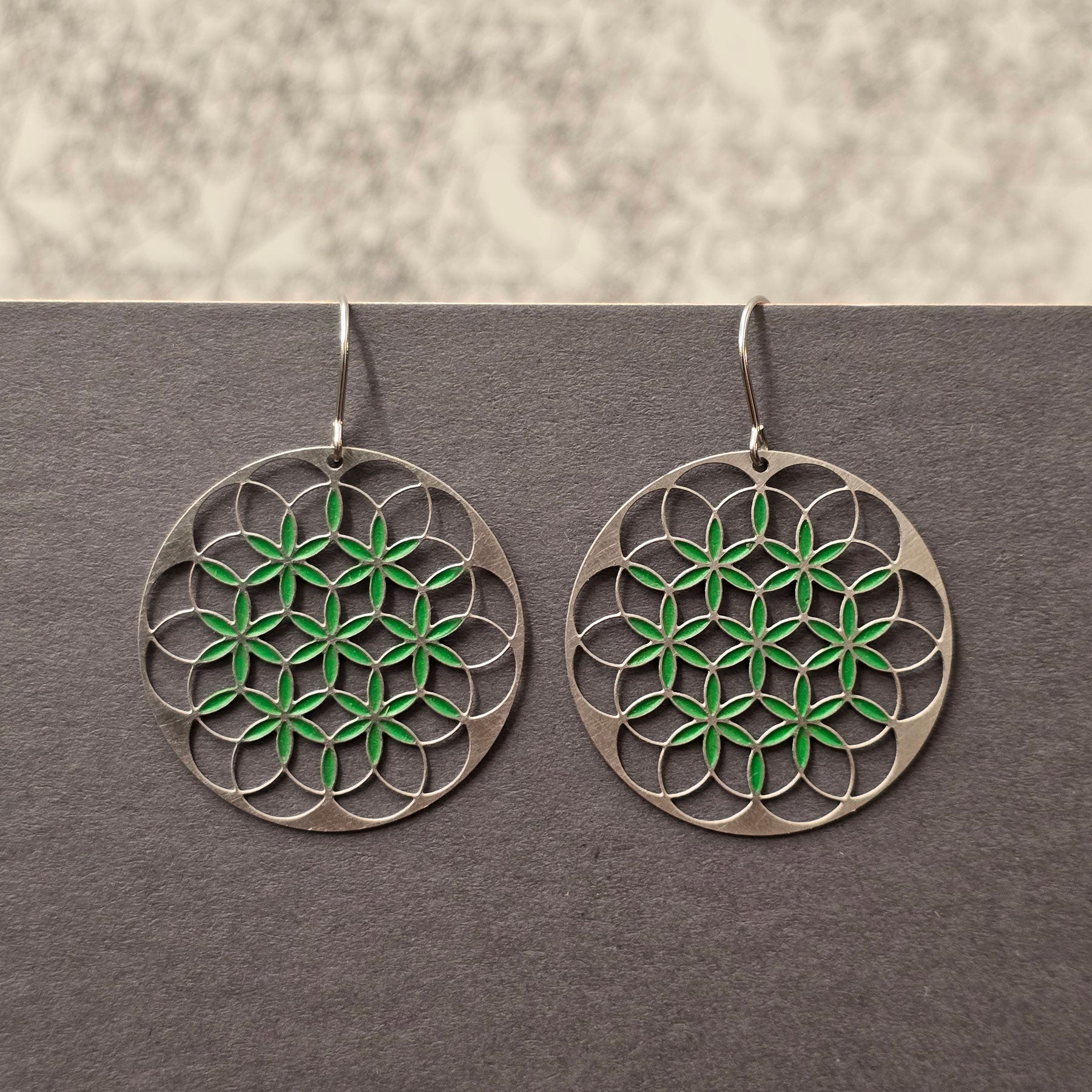 Flower of Life Ohrringe | floureszierend