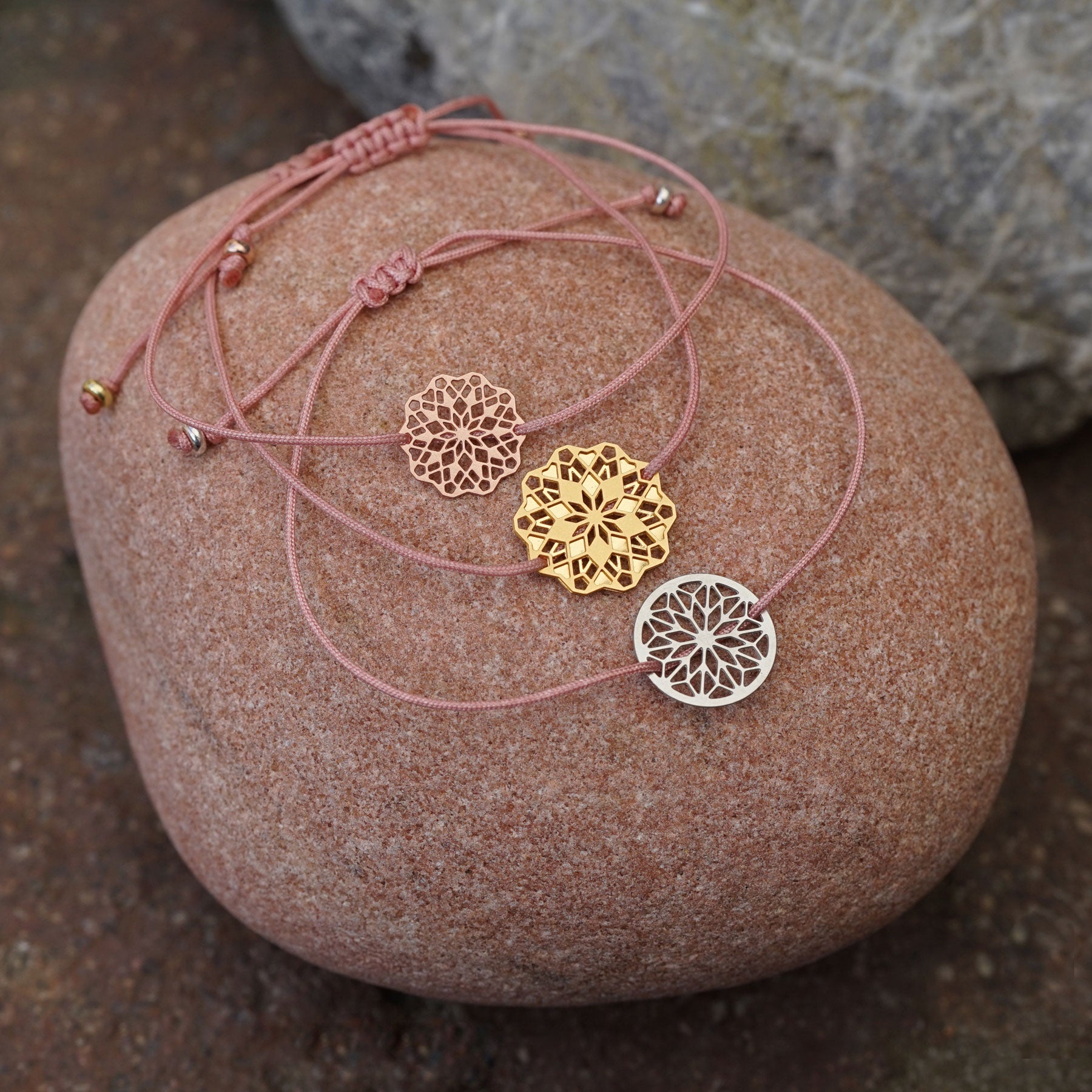 Armband mit Mandala Motiv Edelstahl