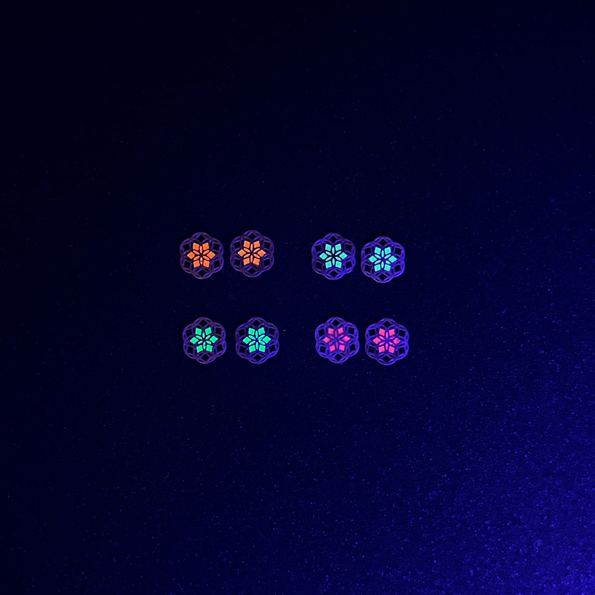 Seed of Life Ohrstecker| fluoreszierend