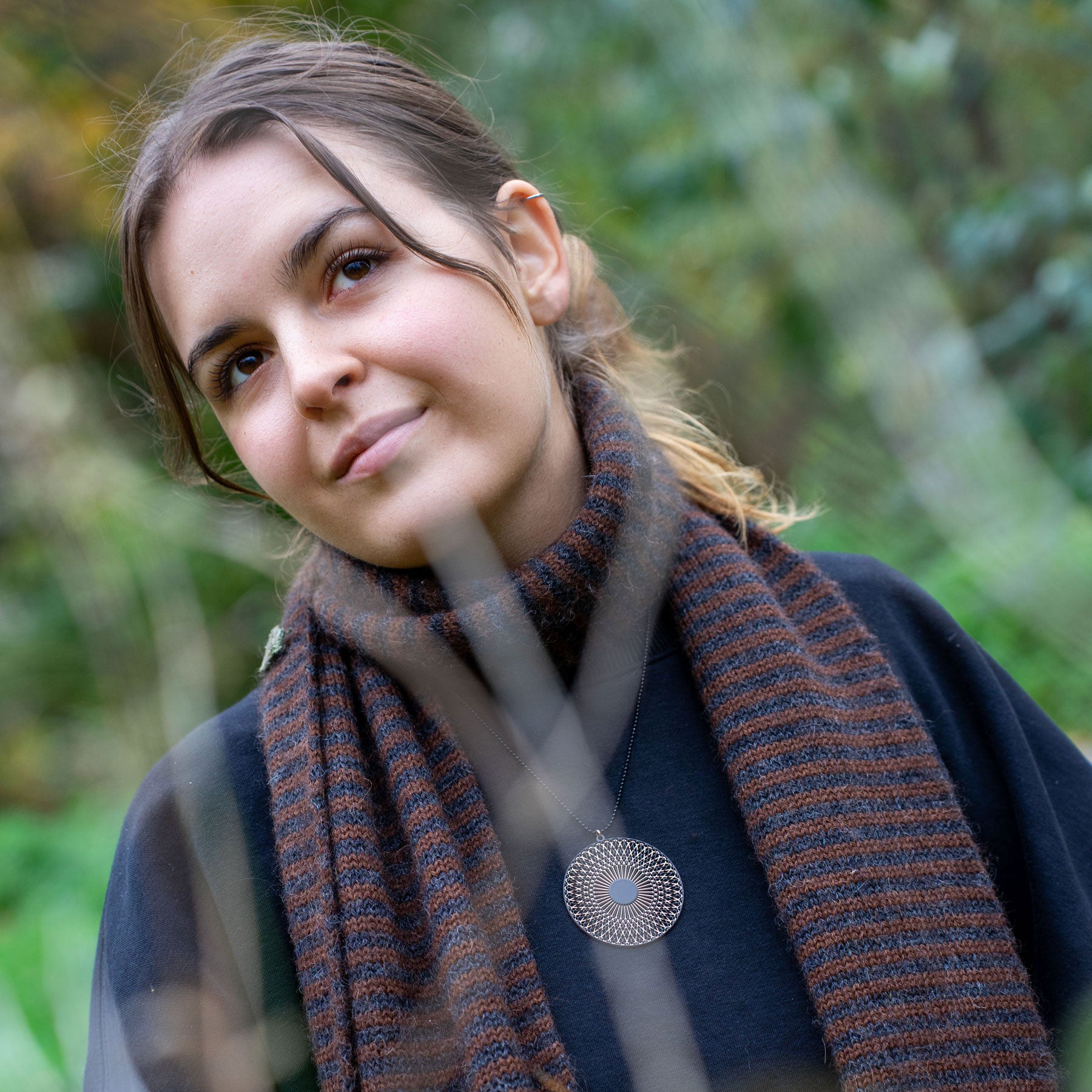 Halskette Sonnenrad Medium | Edelstahl