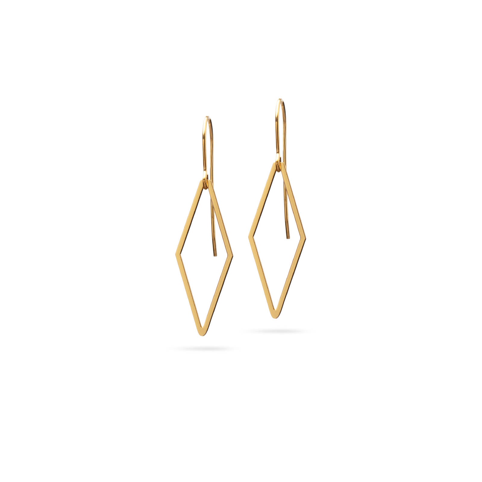 Puristische Ohrringe | vergoldet matt