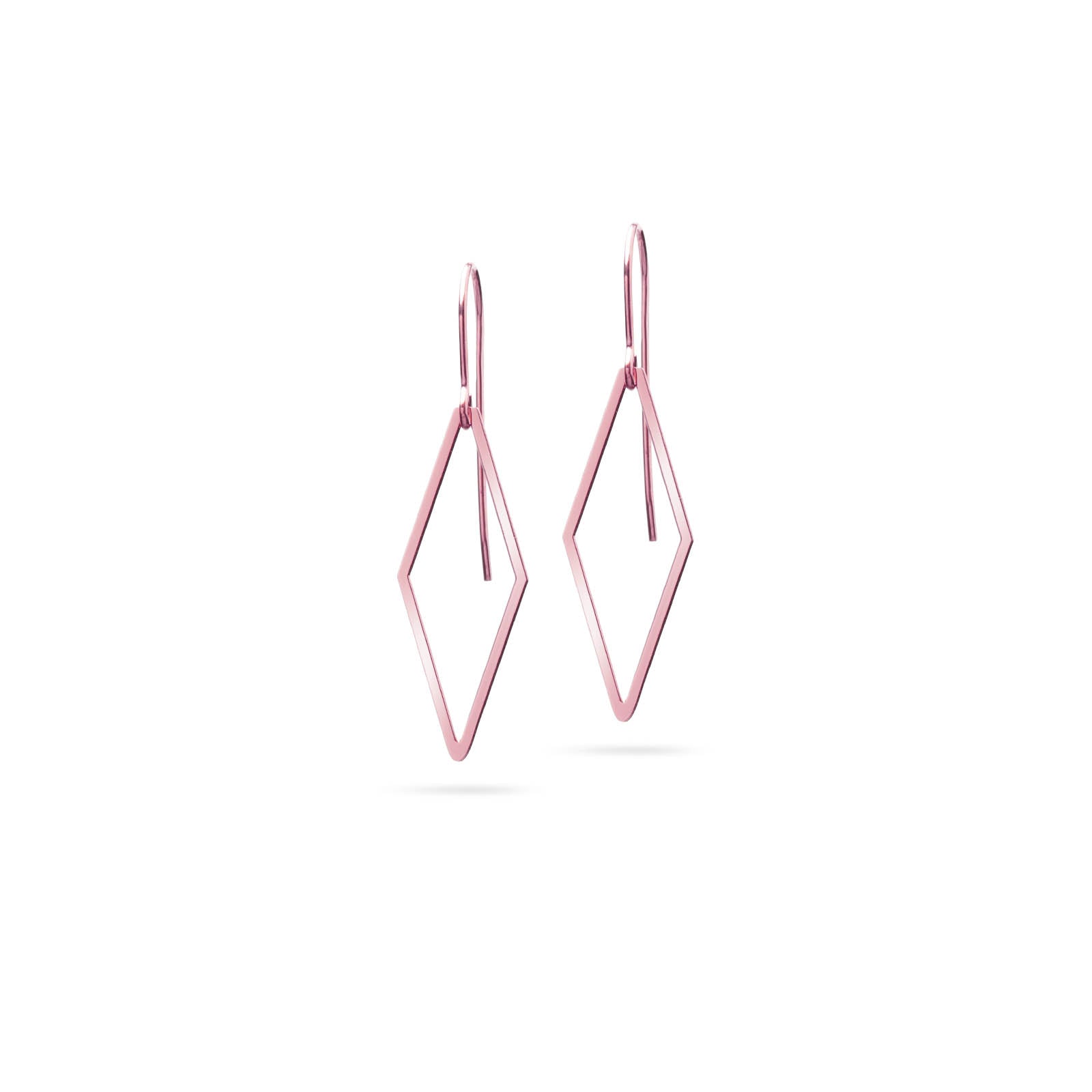 Puristische Ohrringe | rosévergoldet glänzend
