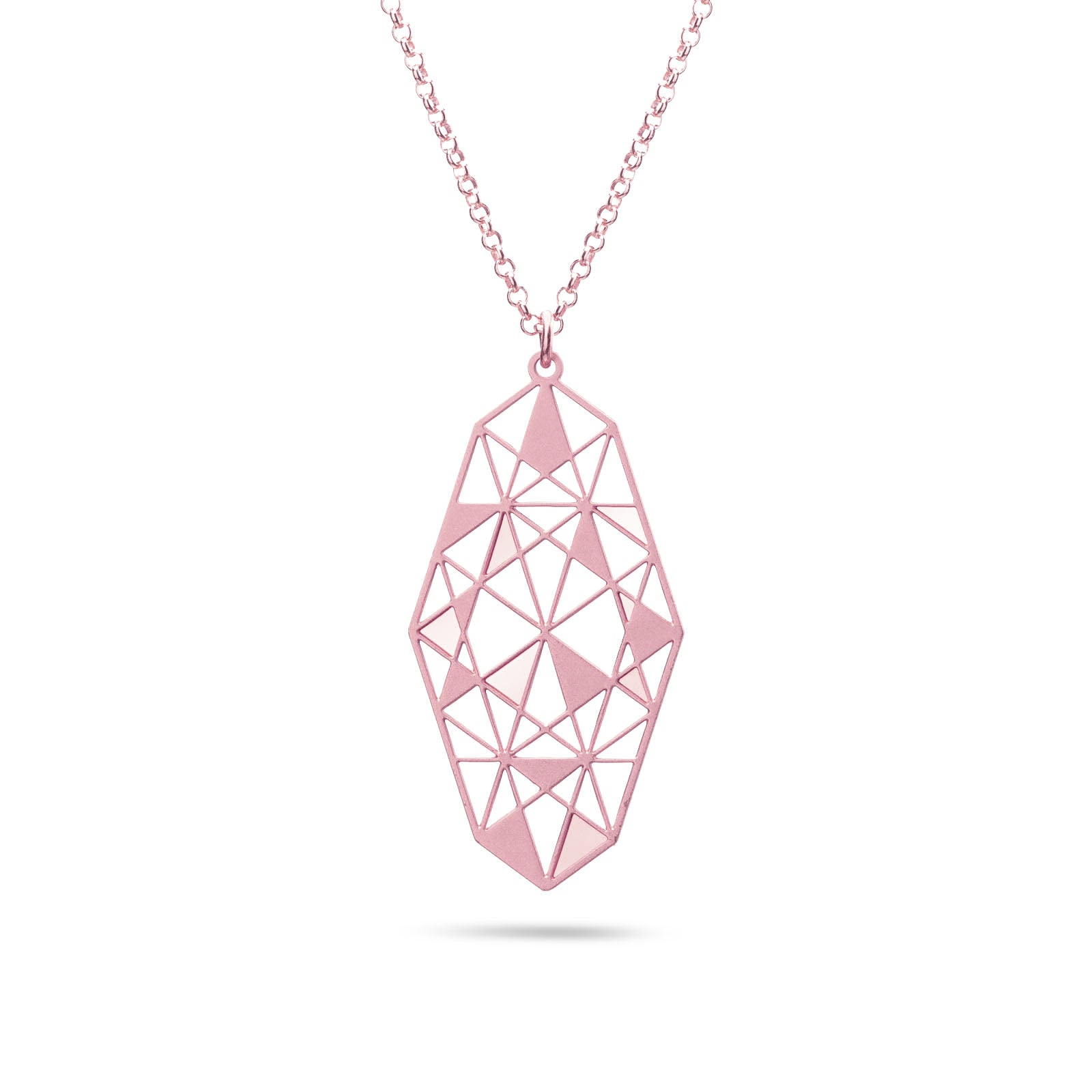Grafischer Anhänger "Angular" | rosévergoldet