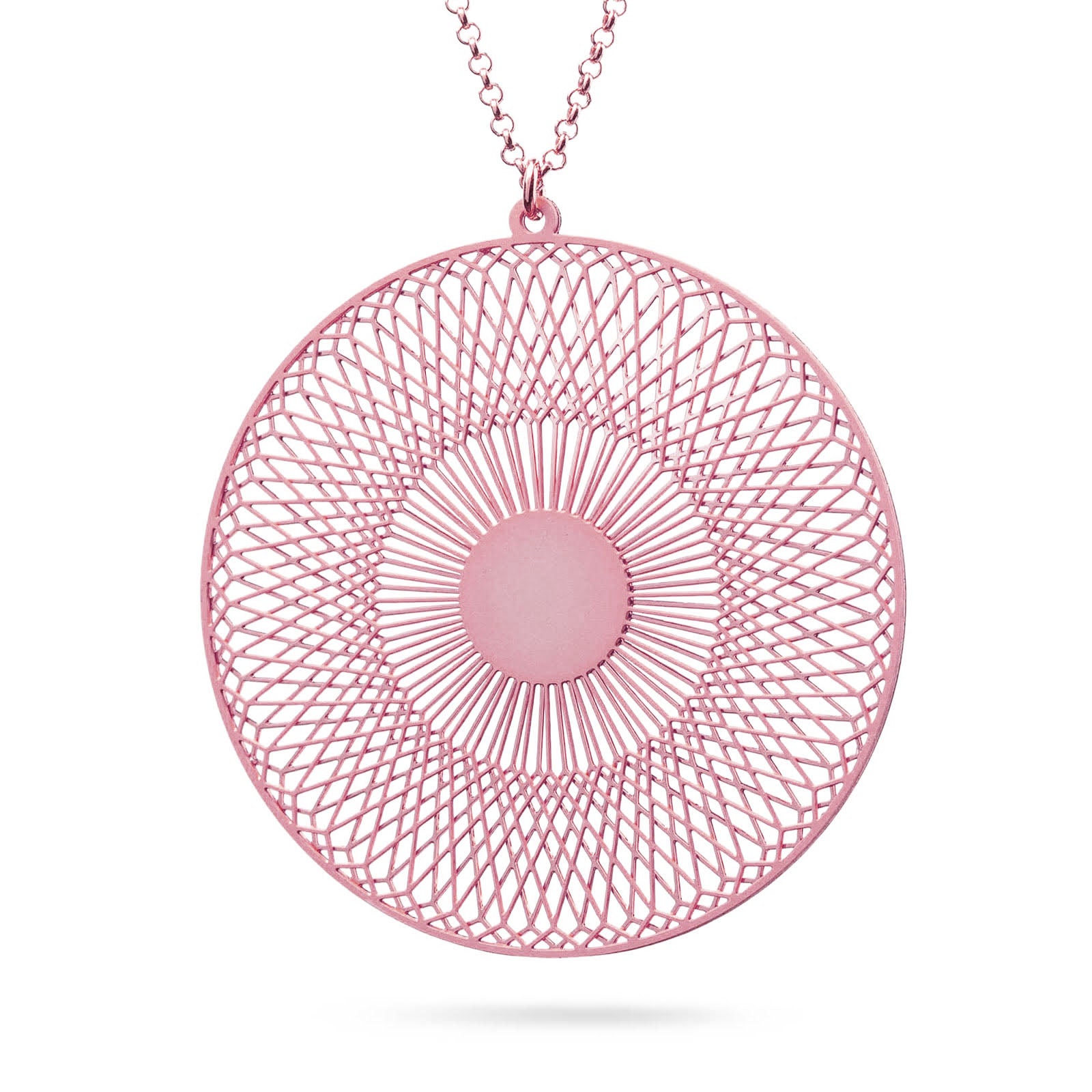 Halskette Sonnenrad Medium | rosévergoldet
