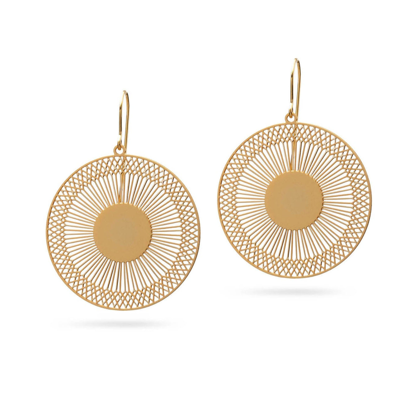 Runde Ohrringe komplex vergoldet