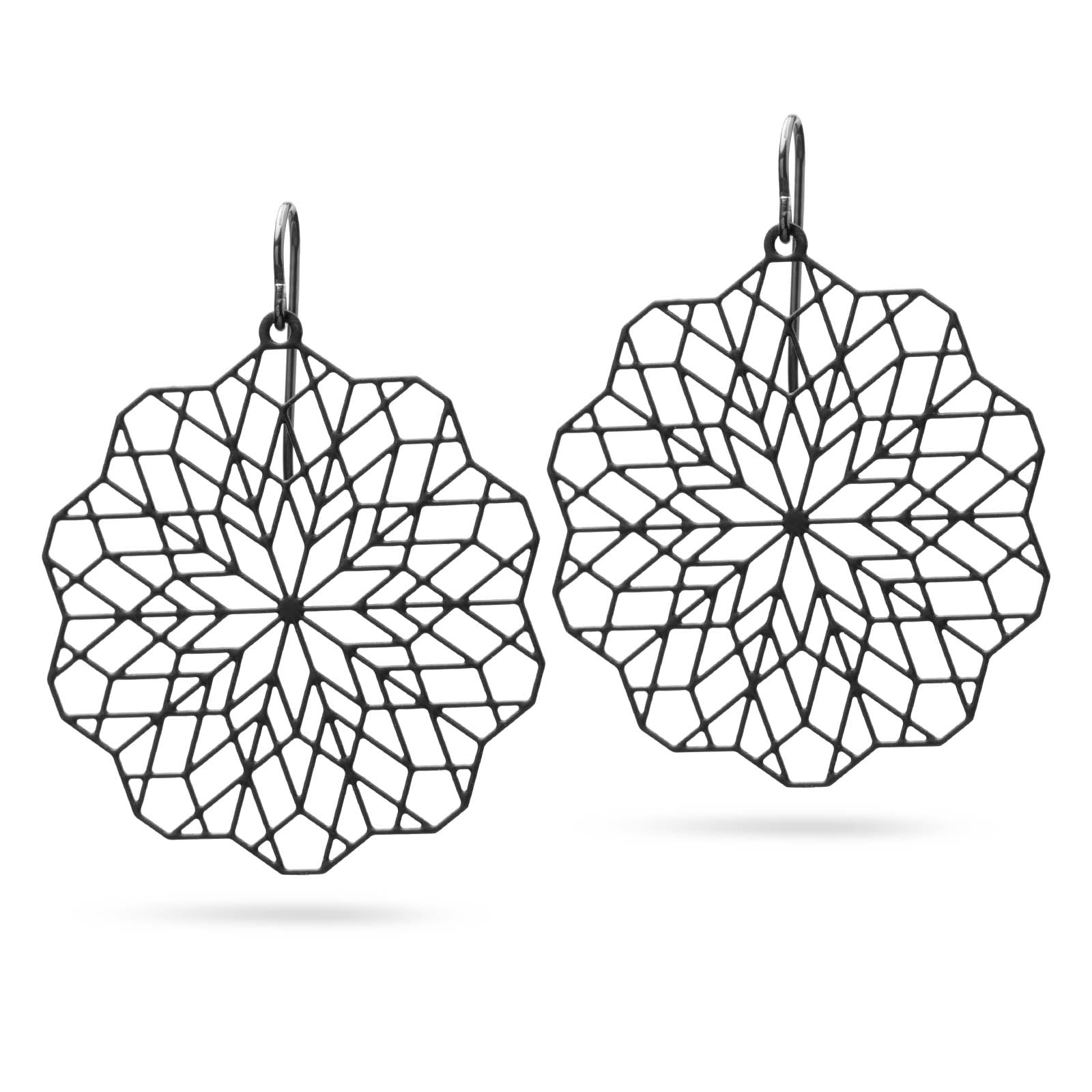 Leichte große Ohrringe | schwarz