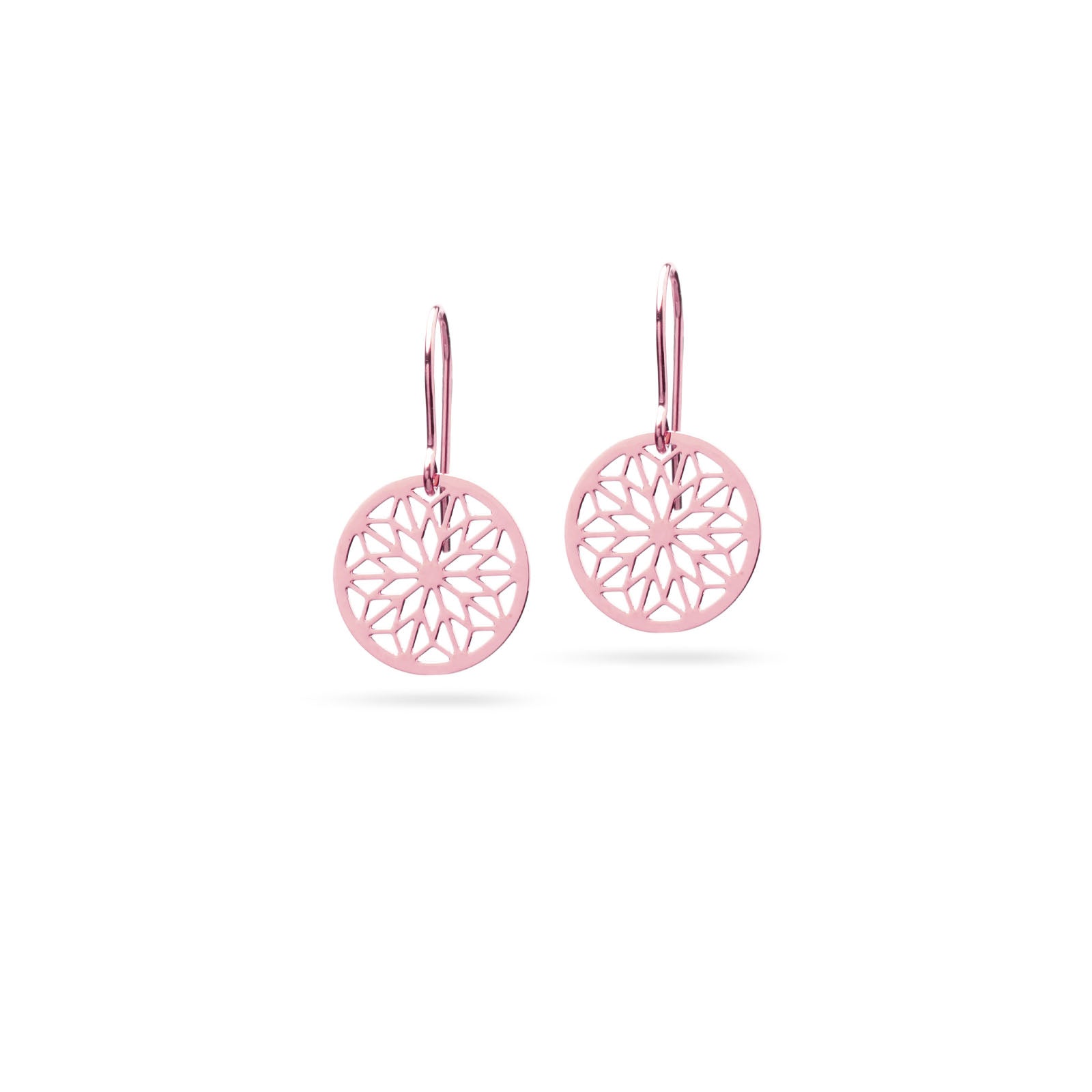 Kleine Mandala Ohrringe | rosévergoldet matt