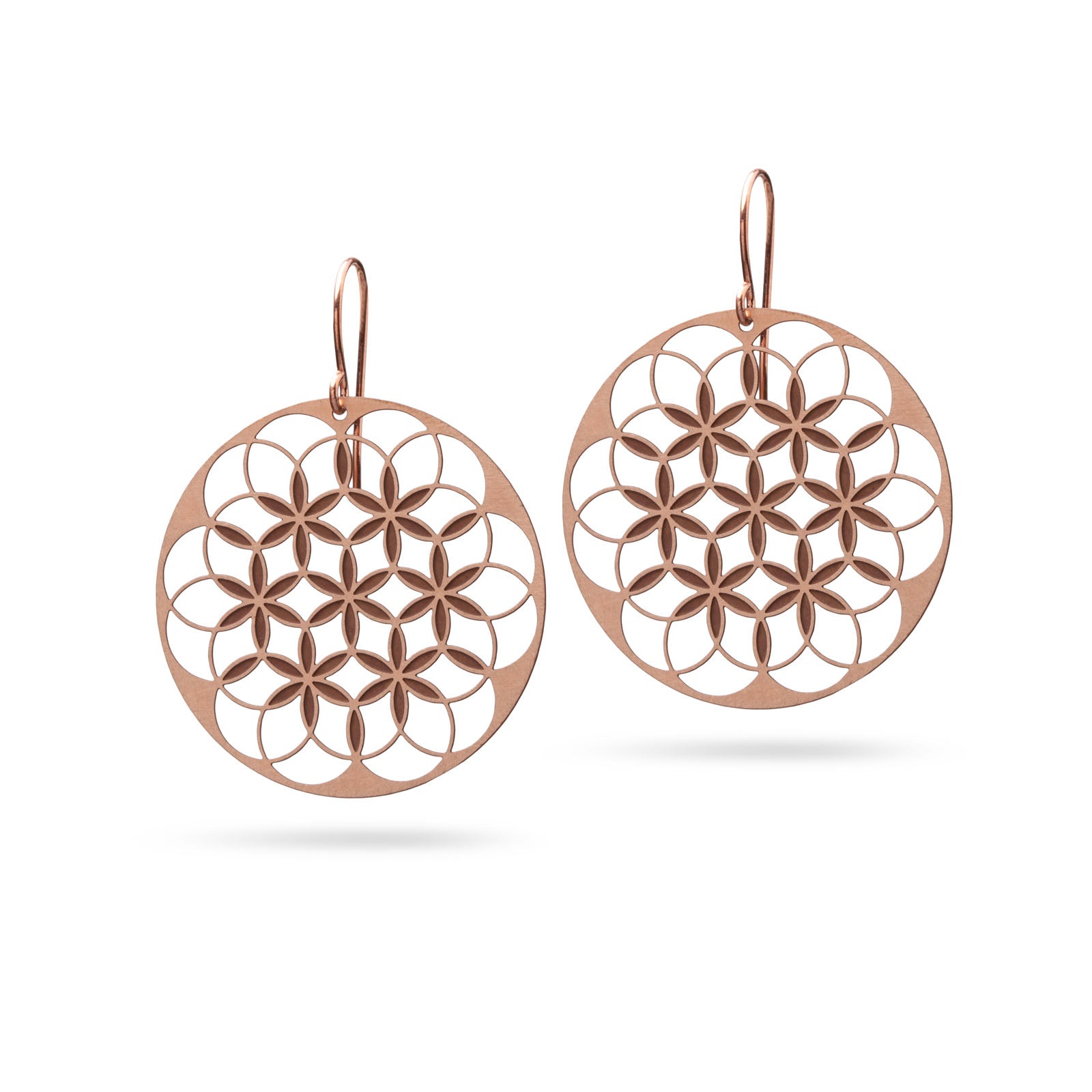 Flower of Life Ohrringe Bronze