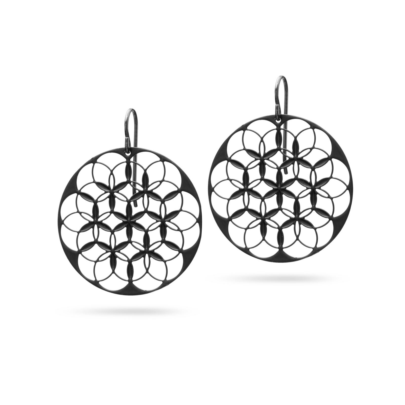 Flower of Life Ohrringe | schwarz
