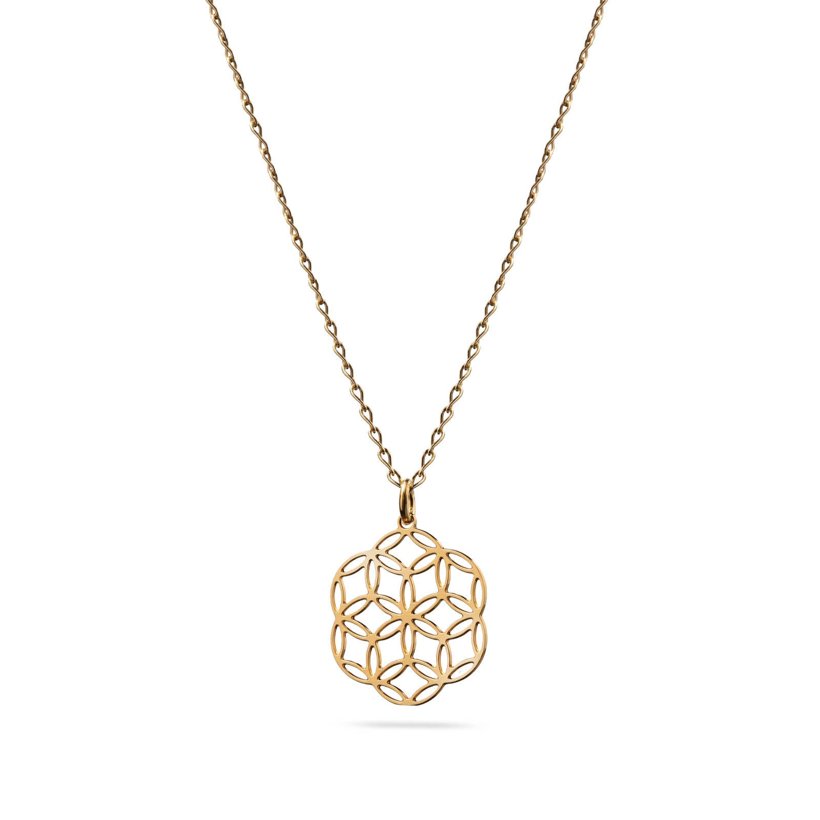 Samen des Lebens Anhänger | vergoldet glänzend