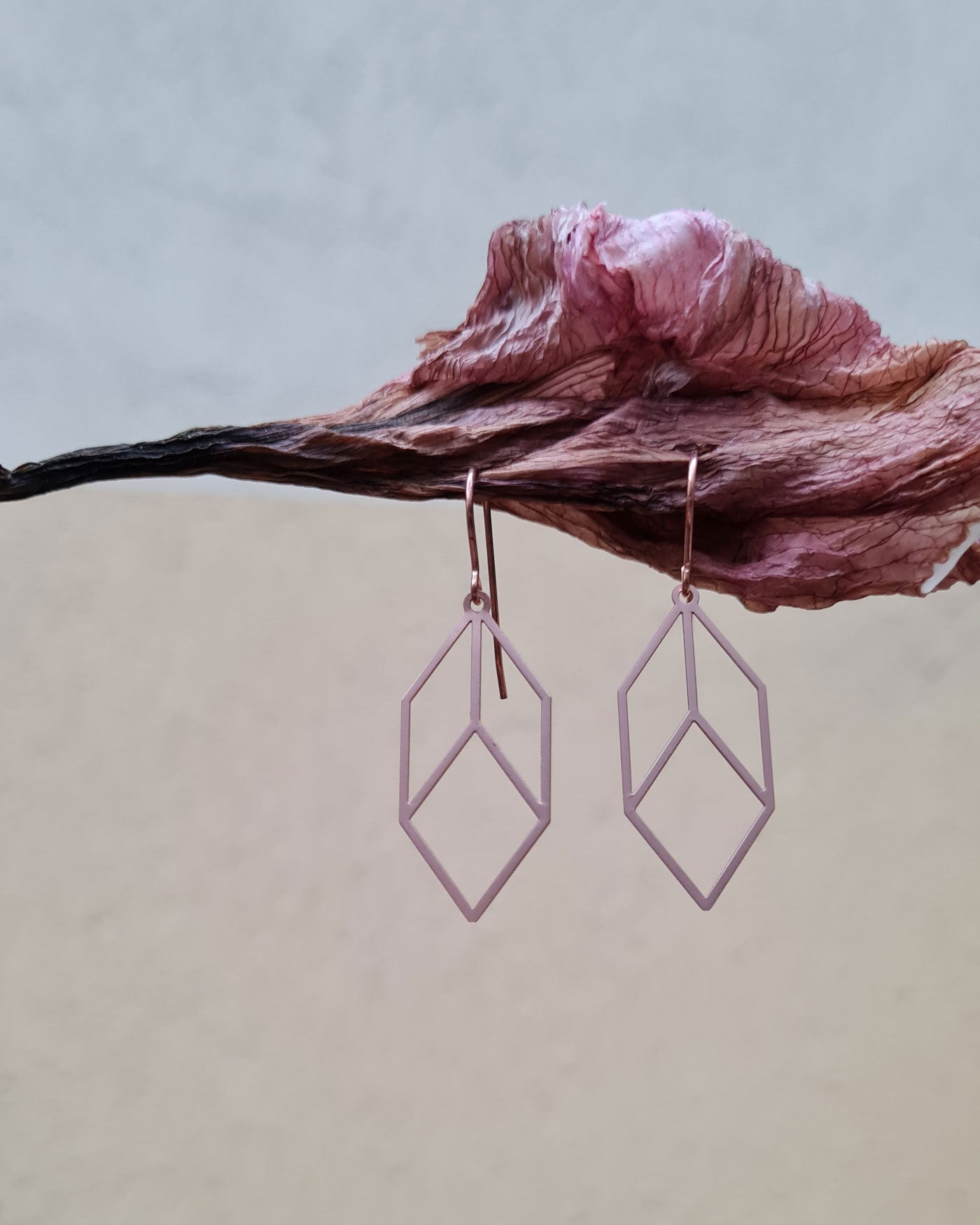 Schlichte Ohrringe | rosévergoldet matt