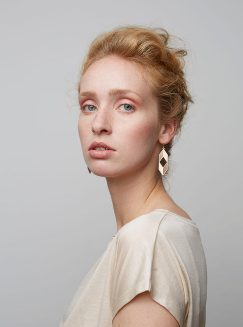 Lange geometrische Ohrhänger | Edelstahl - Ausgefallener Designerschmuck, bracelets/Armbänder, earrings/Ohrringe, necklaces/Ketten
