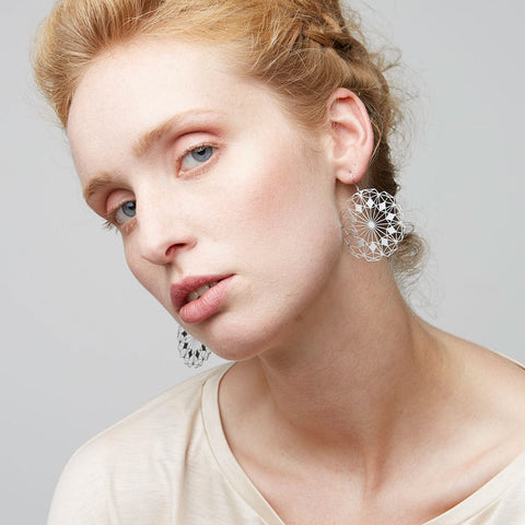 ROSETTE big | stainless steel - Ausgefallener Designerschmuck, bracelets/Armbänder, earrings/Ohrringe, necklaces/Ketten