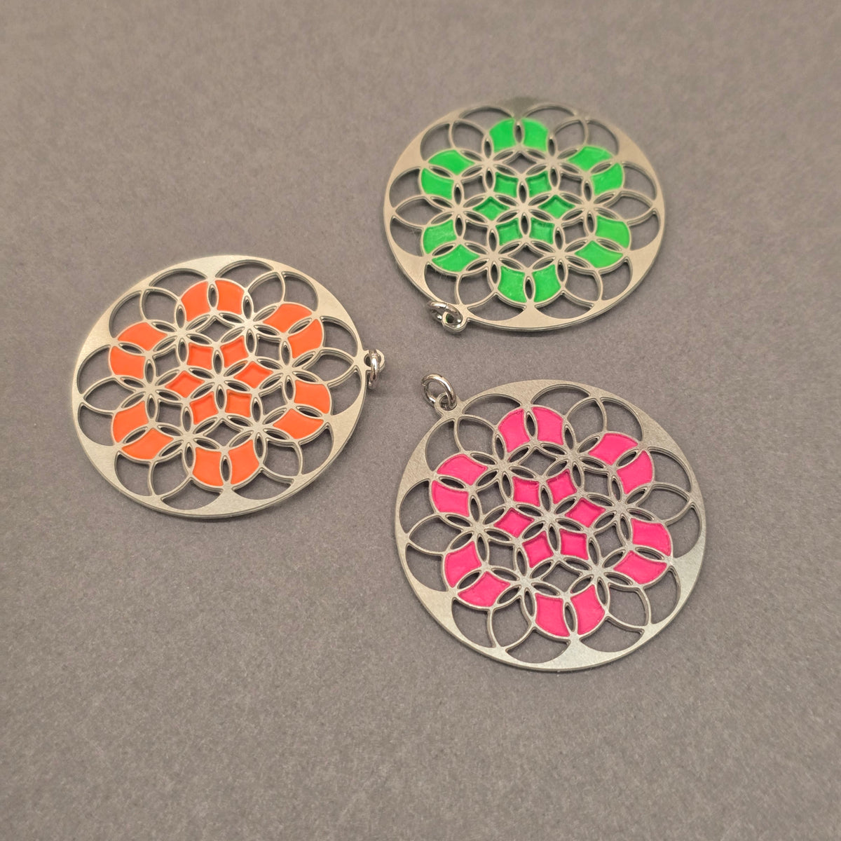 Anhänger Flower Of Life Komplex | fluoreszierend