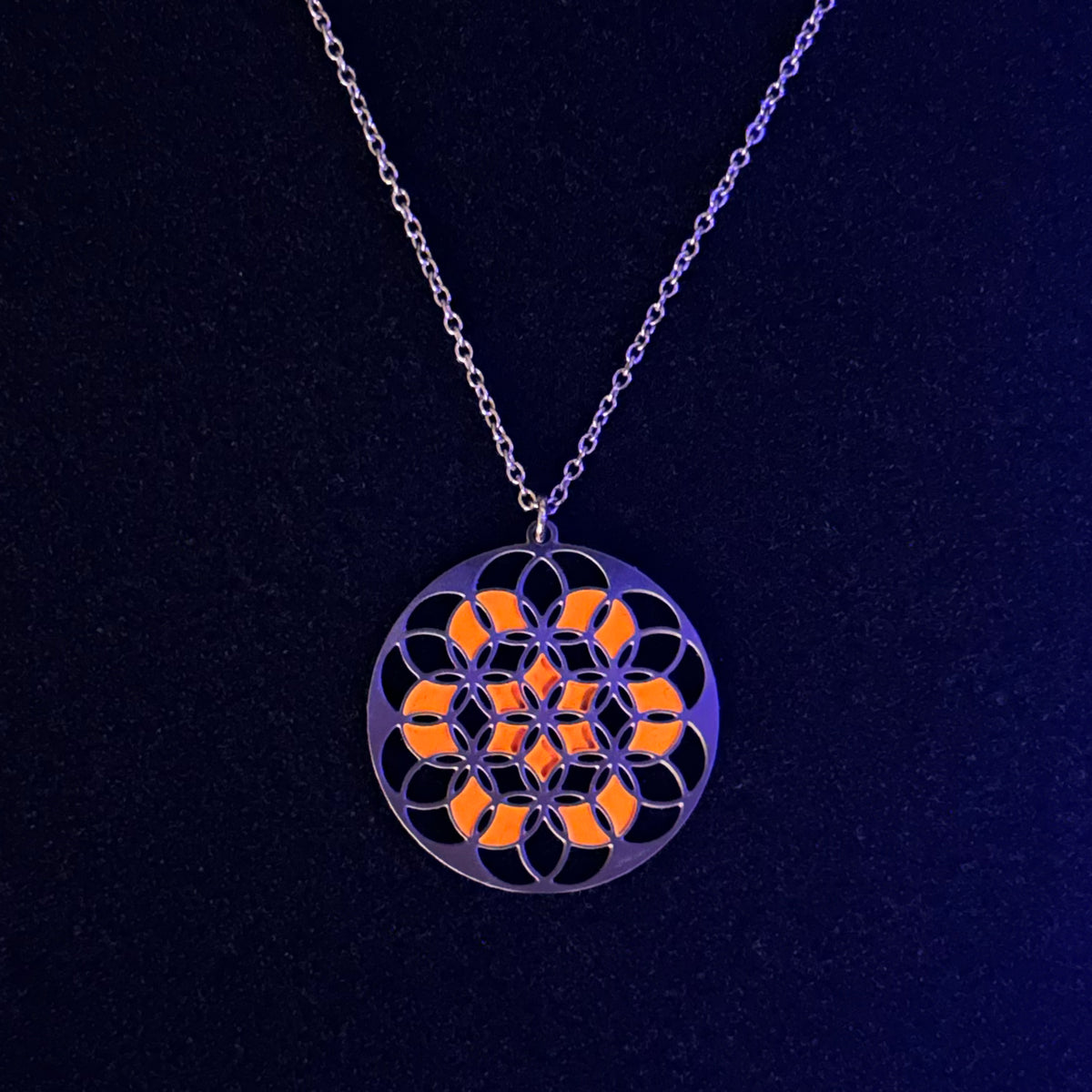Anhänger Flower Of Life Komplex | fluoreszierend