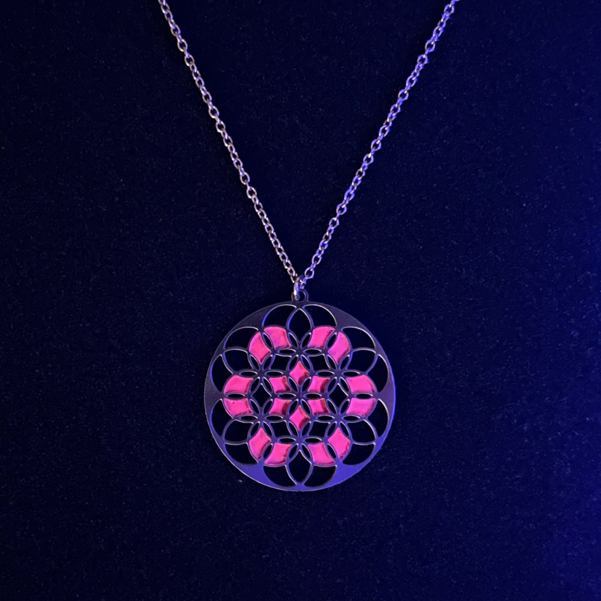 Anhänger Flower Of Life Komplex | fluoreszierend