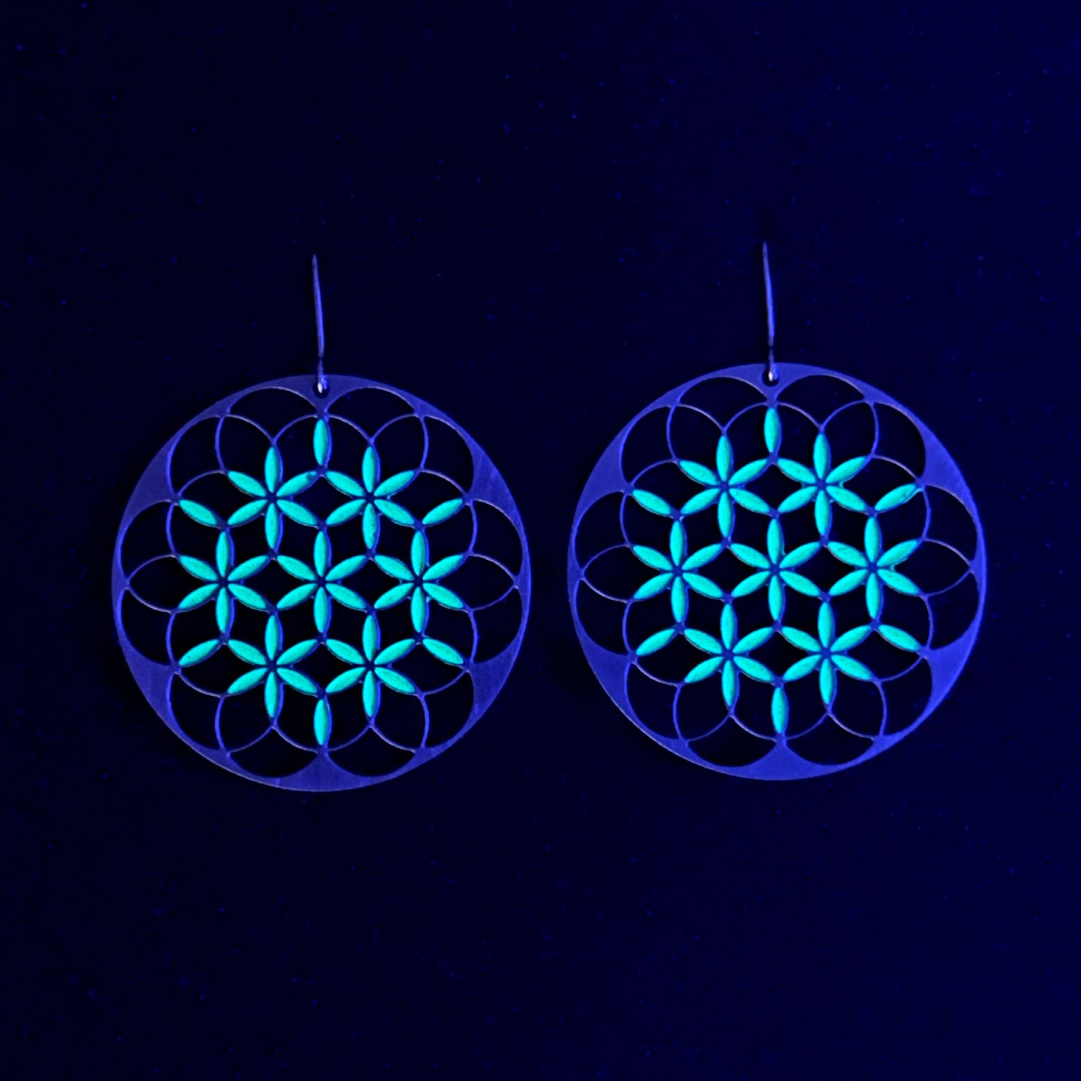 Flower of Life Ohrringe | floureszierend
