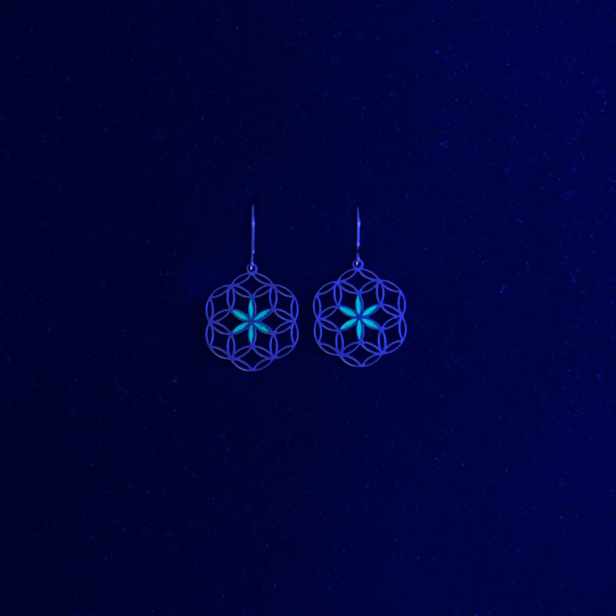Seed of Life Ohrringe | fluoreszierend