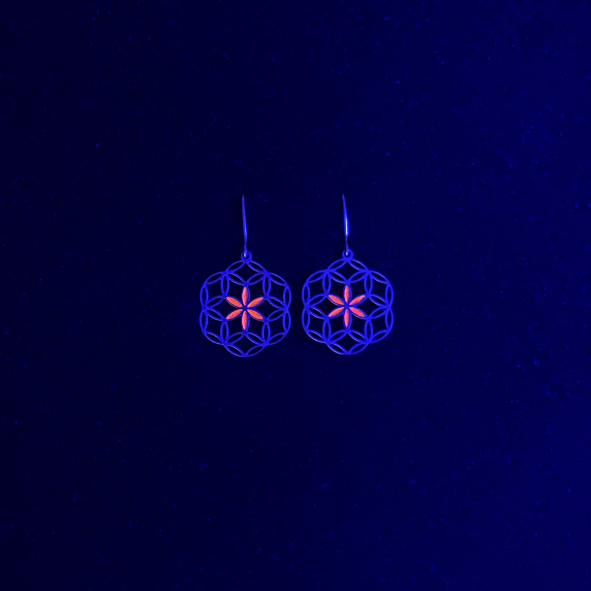 Seed of Life Ohrringe | fluoreszierend