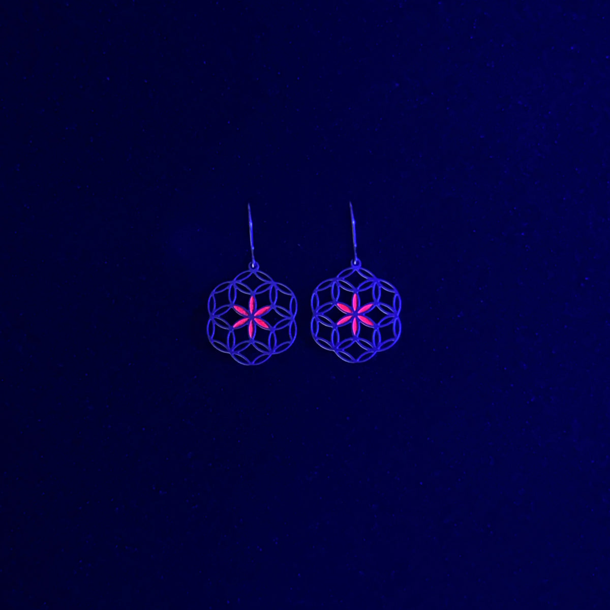 Seed of Life Ohrringe | fluoreszierend